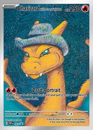 DIY Pokemon Netherlands Van Gogh Museum Pikachu Charizard Self Made Collection Cards Game Anime Japanese Letters Cards Gift Toy