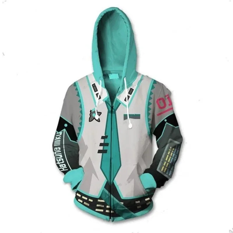 NEW Kawaii Hatsune Miku Anime Characters Winter Two-Dimensional Perimeter Hooded Sweatshirt Tidal Current Surprise Birthday Gift