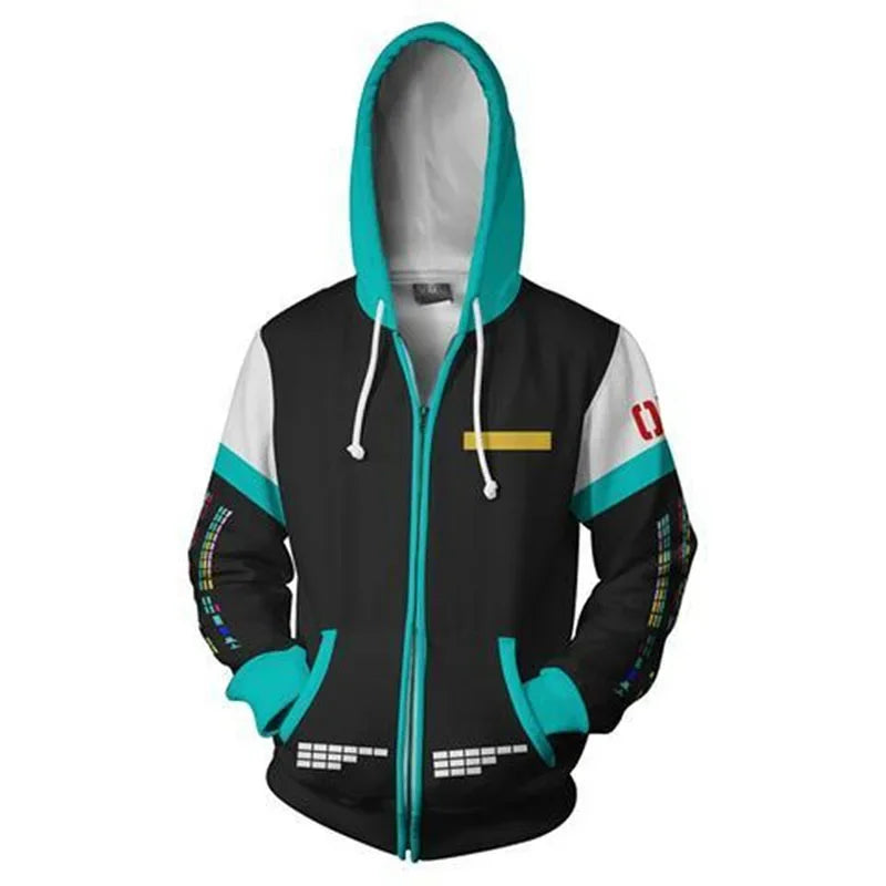 NEW Kawaii Hatsune Miku Anime Characters Winter Two-Dimensional Perimeter Hooded Sweatshirt Tidal Current Surprise Birthday Gift